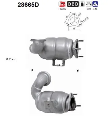 Catalytic Converter Citroën JUMPER II Bus · Citroën JUMPER II Van · Citroën JUMPER II Platform/Chassis