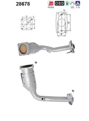 Catalytic Converter Peugeot 206+