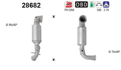 Catalytic Converter Peugeot 308 SW II · Peugeot 308 II · Peugeot 208 I