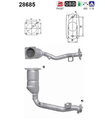 Catalytic Converter Peugeot 207 Saloon · Peugeot 207 SW · Citroën C3 II