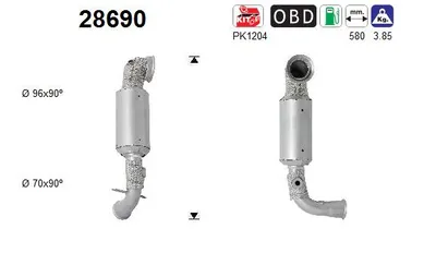 Catalytic Converter Peugeot 308 SW II · Peugeot 308 II · Peugeot 208 I