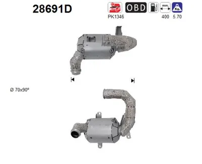 Catalytic Converter Citroën C4 II · Peugeot 5008 · Peugeot 3008 I MPV
