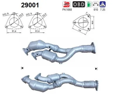 Catalytic Converter Vw TOUAREG · Porsche CAYENNE