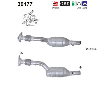Catalytic Converter Renault MEGANE II · Renault SCÉNIC II · Renault MEGANE II Coupé-Cabriolet