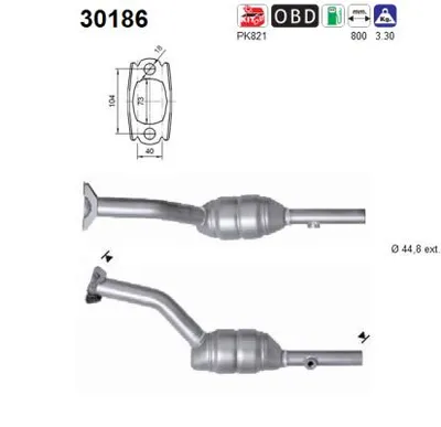 Catalytic Converter Renault MODUS / GRAND MODUS · Renault CLIO III