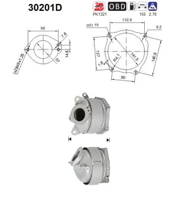 Catalytic Converter Renault KANGOO / GRAND KANGOO II · Renault KANGOO Express · Renault KANGOO BE BOP