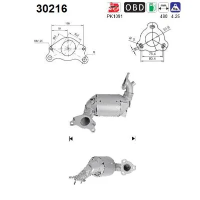 Catalytic Converter Renault MEGANE III Coupe · Renault MEGANE III Grandtour · Renault MEGANE III Hatchback