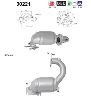 Catalytic Converter Renault WIND · Renault TWINGO II · Renault MODUS / GRAND MODUS