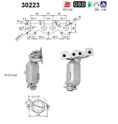 Catalytic Converter Dacia SANDERO · Dacia LOGAN · Dacia LOGAN MCV