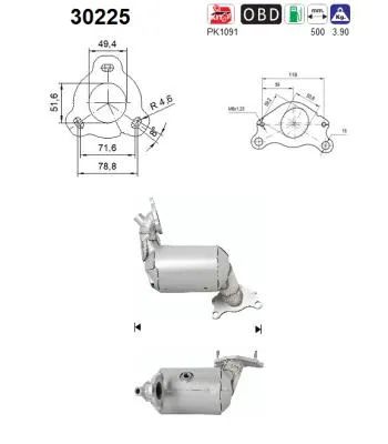 Catalytic Converter Renault MEGANE III Coupe · Renault MEGANE III Grandtour · Renault MEGANE III Hatchback