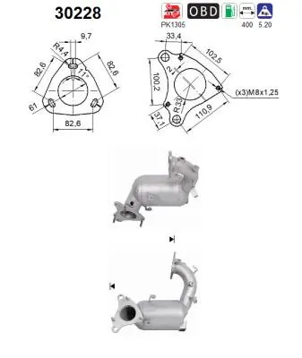 Catalytic Converter Renault MEGANE III Hatchback · Renault MEGANE III Coupe · Renault MEGANE III Grandtour