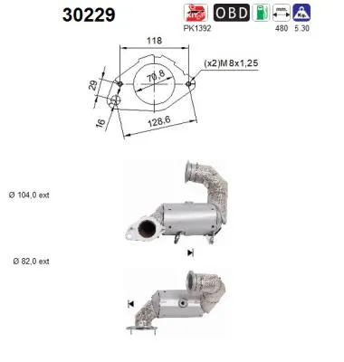 Catalytic Converter Renault ESPACE V · Renault TALISMAN · Renault MEGANE IV Hatchback