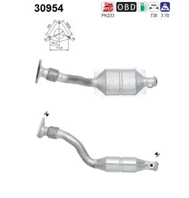 Catalytic Converter Renault CLIO II · Renault KANGOO · Renault KANGOO Express
