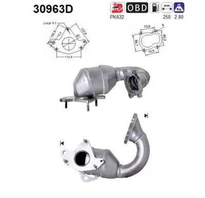 Catalytic Converter Opel MOVANO A Bus · Opel MOVANO A Van · Renault MASTER II Bus