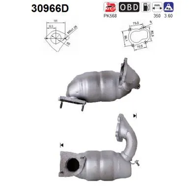 Catalytic Converter Renault TRAFIC II Bus · Renault TRAFIC II Van · Opel VIVARO A Bus