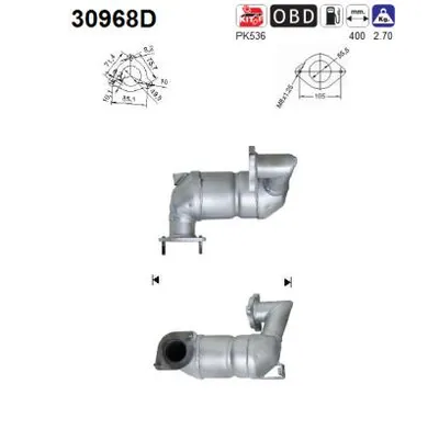 Catalytic Converter Renault LAGUNA II · Renault LAGUNA II Grandtour · Renault VEL SATIS