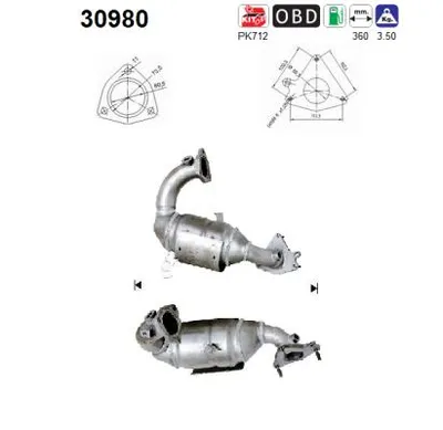 Catalytic Converter Renault AVANTIME · Renault VEL SATIS · Renault ESPACE IV
