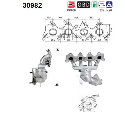 Catalytic Converter Renault LAGUNA II · Renault LAGUNA II Grandtour