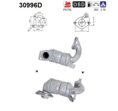Catalytic Converter Renault MODUS / GRAND MODUS · Dacia LOGAN