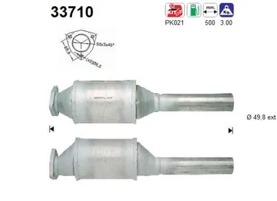 Catalytic Converter Vw GOLF II · Vw JETTA II · Vw PASSAT B3/B4