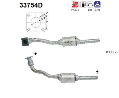 Catalytic Converter Seat INCA · Vw CADDY II Box Body/MPV · Vw CADDY II MPV