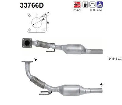 Catalytic Converter Vw CADDY II Box Body/MPV · Seat INCA · Seat CORDOBA