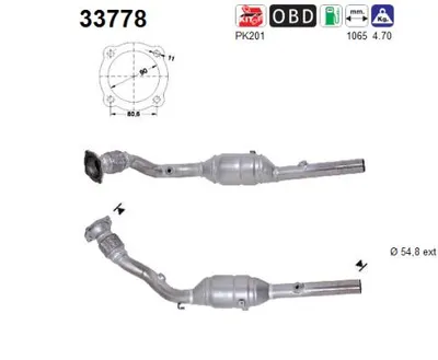Catalytic Converter Vw GOLF IV · Skoda OCTAVIA I Combi · Skoda OCTAVIA I