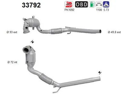 Catalytic Converter Seat LEON ST · Audi A3 Limousine · Vw GOLF VII