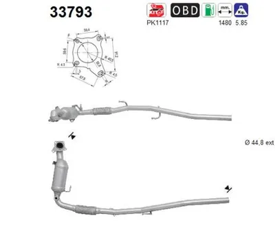 Catalytic Converter Skoda ROOMSTER Praktik · Audi A1 Sportback · Vw POLO V