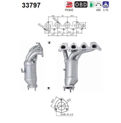 Catalytic Converter Vw POLO V · Skoda ROOMSTER · Vw GOLF PLUS V