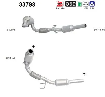 Catalytic Converter Audi A1 · Audi A1 Sportback · Vw POLO V