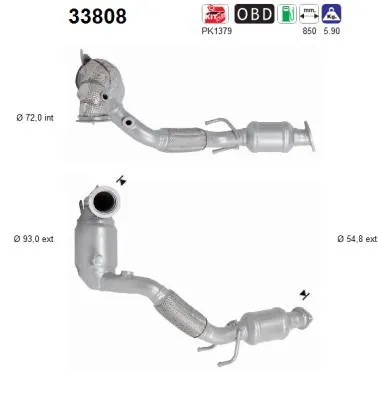 Catalytic Converter Vw GOLF VII Variant · Vw GOLF VII · Audi A3 Sportback