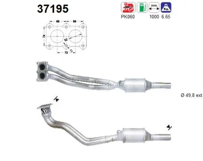 Catalytic Converter Audi A3 · Skoda OCTAVIA I · Vw GOLF IV