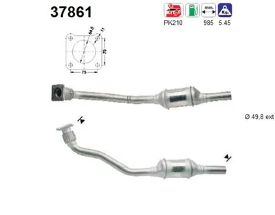 Catalytic Converter Vw PASSAT B3/B4 · Vw GOLF III · Vw VENTO
