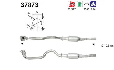 Catalytic Converter Vw GOLF IV · Vw BORA I · Vw GOLF IV Variant