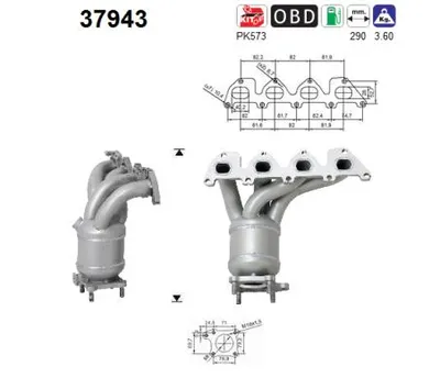 Catalytic Converter Skoda OCTAVIA II Combi · Vw GOLF IV · Vw BORA I