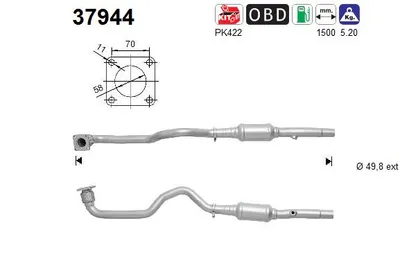 Catalytic Converter Skoda OCTAVIA II Combi · Vw GOLF IV · Vw BORA I