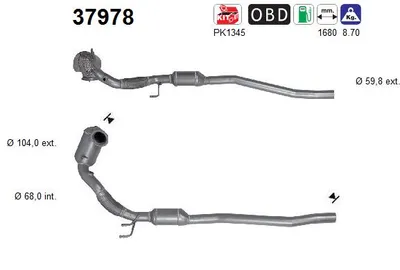 Catalytic Converter Seat ATECA · Vw T-ROC · Audi Q2