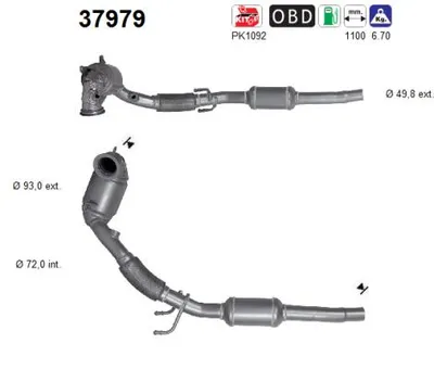 Catalytic Converter Vw CADDY IV MPV · Vw CADDY IV Box Body/MPV · Vw CADDY ALLTRACK IV MPV