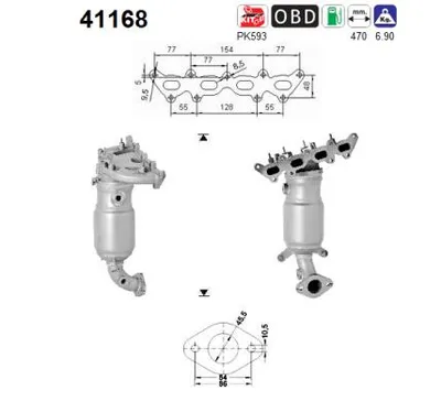 Catalytic Converter Alfa Romeo MITO · Fiat PUNTO · Fiat PUNTO EVO