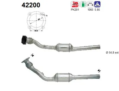 Catalytic Converter Audi A3 · Vw GOLF IV · Audi TT