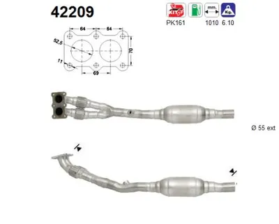 Catalytic Converter Audi A3 · Skoda OCTAVIA I · Vw GOLF IV