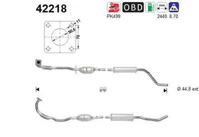 Catalytic Converter Audi A2