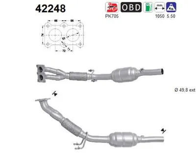Catalytic Converter Vw GOLF VI · Audi A3 · Vw TOURAN