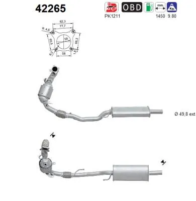 Catalytic Converter Audi A1 Sportback · Audi A1 · Skoda RAPID Spaceback