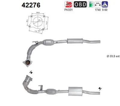 Catalytic Converter Skoda SUPERB II · Skoda OCTAVIA II Combi · Audi A3 Sportback