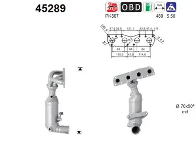 Catalytic Converter Citroën C4 II · Peugeot 508 I · Peugeot 508 SW I