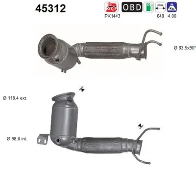 Catalytic Converter Bmw 2 Active Tourer · Bmw 2 Gran Tourer · Mini MINI CLUBMAN