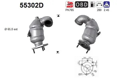 Catalytic Converter Fiat STILO · Fiat STILO Multi Wagon · Alfa Romeo 147