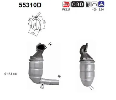 Catalytic Converter Fiat DOBLO Box Body/MPV · Fiat FIORINO Box Body/MPV · Fiat DOBLO MPV